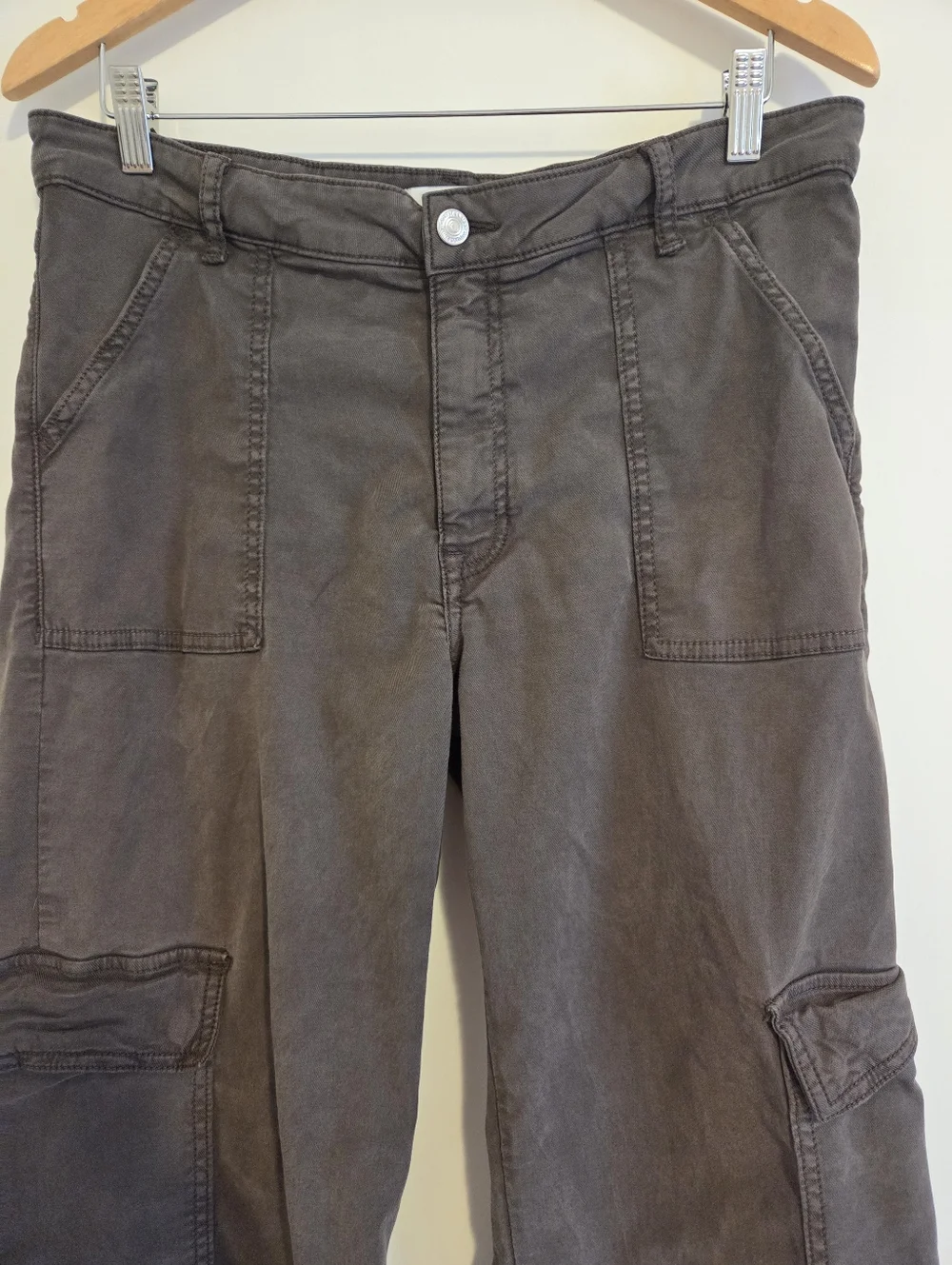Mavi  Brown Alva High-Rise Straight Cargo Pants - Picture 9 of 13